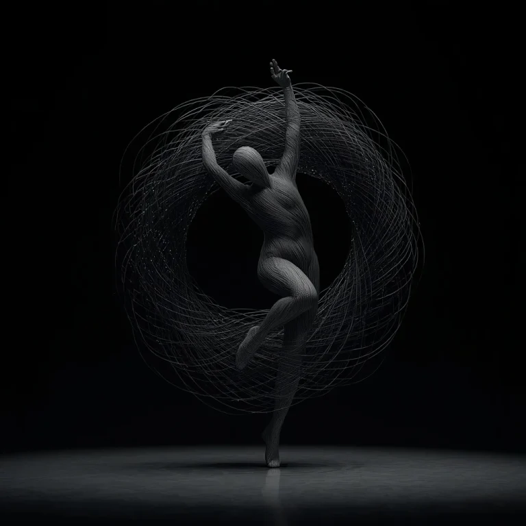 Abstract Sculpture Of A Human Figure Made Of Filings | profile pic ai prompt — AI image prompt